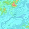 Топографическая карта Аньцин, высота, рельеф