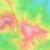 Топографическая карта Восточный Ачешбок, высота, рельеф