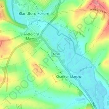 Топографическая карта Littleton, высота, рельеф