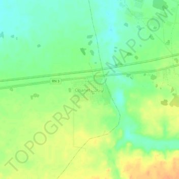 Топографическая карта Ohanet, высота, рельеф
