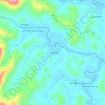 Топографическая карта Anaviavy, высота, рельеф