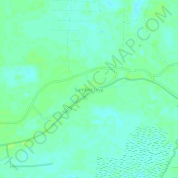 Топографическая карта Sumber Jaya, высота, рельеф