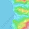 Топографическая карта Plage Caraïbe, высота, рельеф