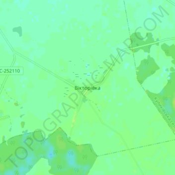 Топографическая карта Викторовка, высота, рельеф