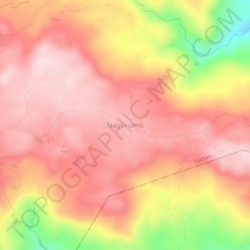 Топографическая карта Nagsinamo, высота, рельеф