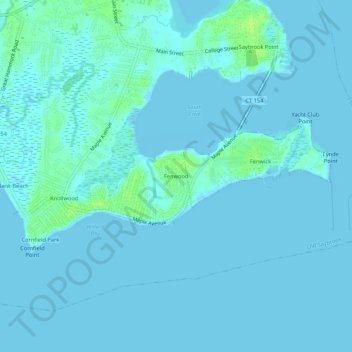 Топографическая карта Fenwood, высота, рельеф