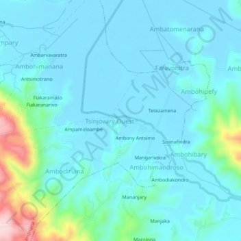 Топографическая карта Antanikatsaka, высота, рельеф