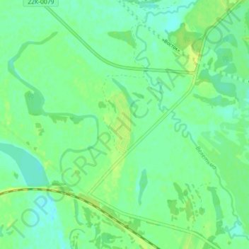 Топографическая карта Малое Окулово, высота, рельеф