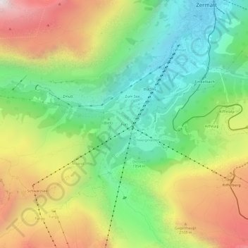 Топографическая карта Furi, высота, рельеф