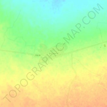 Топографическая карта Bir Heni, высота, рельеф