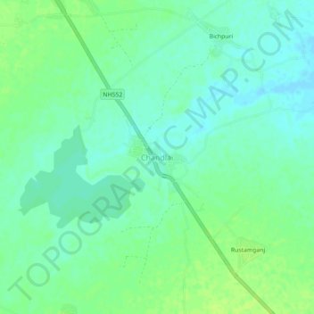 Топографическая карта Chandlai, высота, рельеф