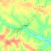 Топографическая карта Кисели, высота, рельеф