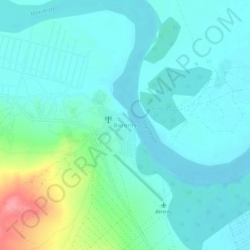 Топографическая карта Berenty, высота, рельеф