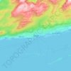 Топографическая карта Молде, высота, рельеф