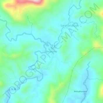 Топографическая карта Belalona, высота, рельеф
