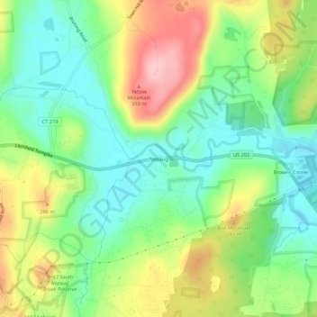 Топографическая карта Nepaug, высота, рельеф