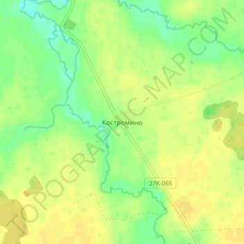 Топографическая карта Костромино, высота, рельеф