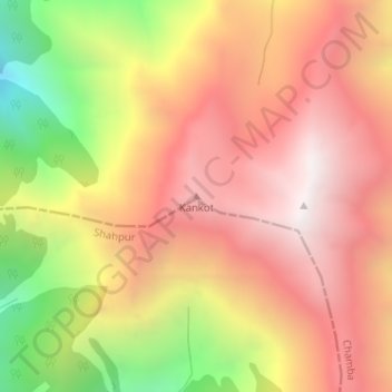 Топографическая карта Kankot, высота, рельеф