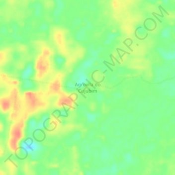 Топографическая карта Agrovila do Cujubim, высота, рельеф