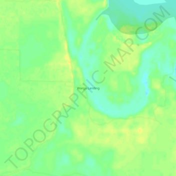 Топографическая карта Wargo Landing, высота, рельеф