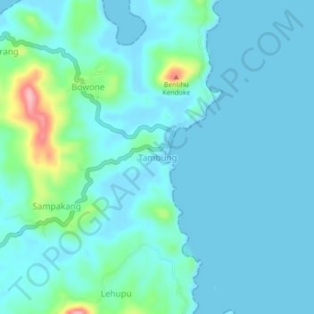 Топографическая карта Tambung, высота, рельеф
