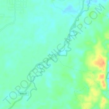 Топографическая карта Aur Cina, высота, рельеф