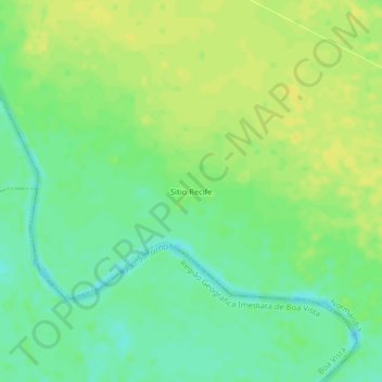 Топографическая карта Sitio Recife, высота, рельеф