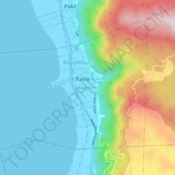 Топографическая карта Maytoong, высота, рельеф