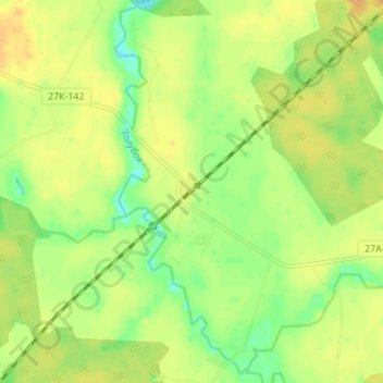 Топографическая карта Угрюмово, высота, рельеф