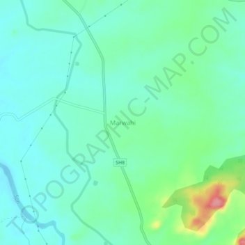 Топографическая карта Marwahi, высота, рельеф