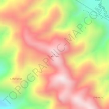 Топографическая карта Bulu Taba, высота, рельеф