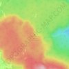 Топографическая карта супервулкан Йеллоустонская кальдера, высота, рельеф