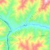 Топографическая карта 雪山乡, высота, рельеф