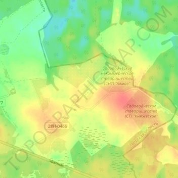 Топографическая карта Стрелки, высота, рельеф