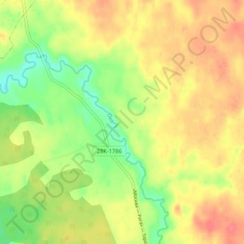 Топографическая карта Шейно, высота, рельеф