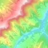 Топографическая карта Корен-Беной, высота, рельеф