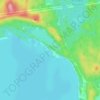 Топографическая карта Золотой Пляж, высота, рельеф