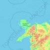 Топографическая карта Isle of Anglesey, высота, рельеф