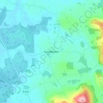 Топографическая карта Castletown, высота, рельеф