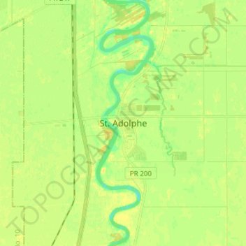 Топографическая карта St. Adolphe, высота, рельеф