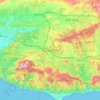 Топографическая карта Thousand Oaks, высота, рельеф
