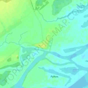 Топографическая карта Голино, высота, рельеф