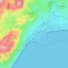 Топографическая карта Golfe-Juan, высота, рельеф
