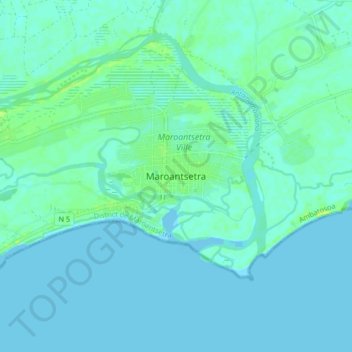 Топографическая карта Maroantsetra, высота, рельеф