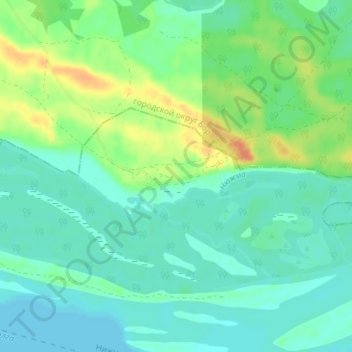 Топографическая карта Луговой Борок, высота, рельеф