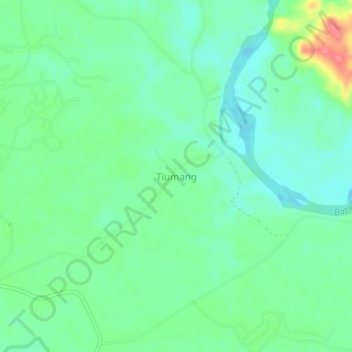 Топографическая карта Tiumang, высота, рельеф