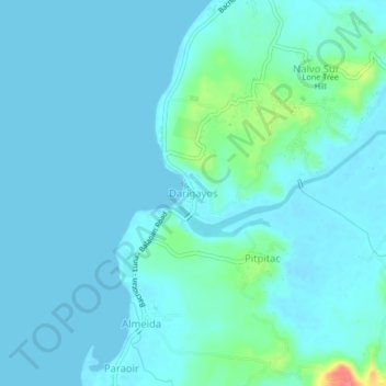 Топографическая карта Darigayos, высота, рельеф