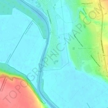 Топографическая карта Делакеу, высота, рельеф