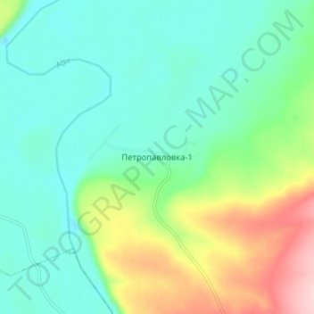 Топографическая карта Петропавловка-1, высота, рельеф