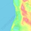 Топографическая карта Tangalooma, высота, рельеф